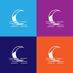 crescent icon. element of weather icon. signs and symbols collection icon for websites, web design, mobile app