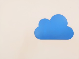 cloud symbol on white background