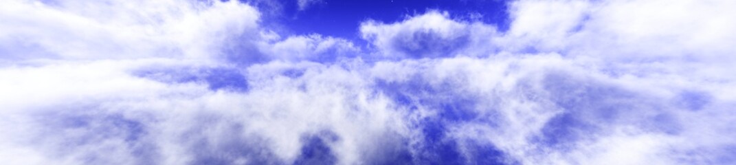Among the clouds. Beautiful clouds. Sky with clouds view from above, 3D rendering.
