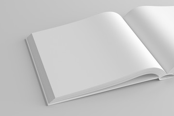 Square Hardcover Book White Blank Mockup