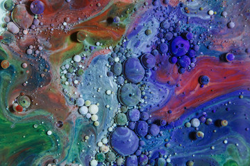 Majestic blending of ink bubbles