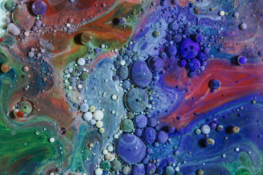 Majestic blending of ink bubbles