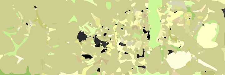 abstract modern art background with shapes and tan, very dark green and corn silk colors
