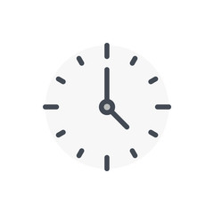 Time and clock color line icon. Watch and time management vector outline colorful sign.