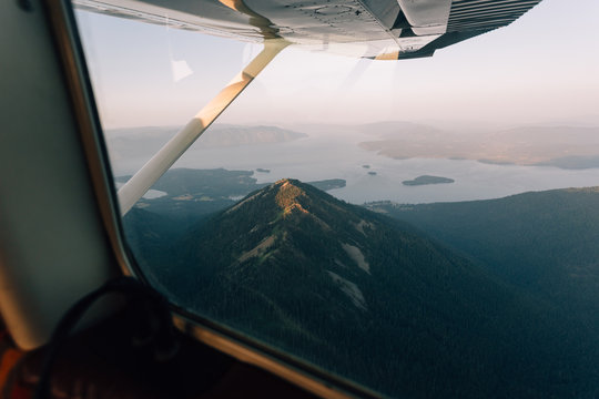 Inside Cockpit of Small Airplane