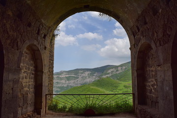 View of the mountains from The Tatev Monastery, Armenia