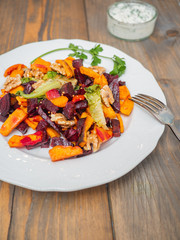 Super food dish - Oven vegetables with walnuts