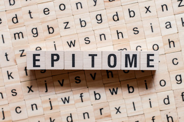 Epitome word concept on cubes