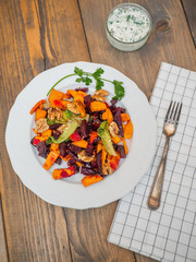 Super food dish - Oven vegetables with walnuts