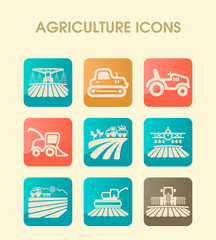 Farm Field icon. Agriculture transport sign