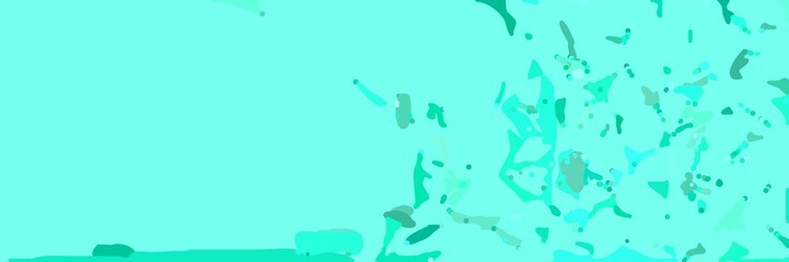 abstract modern art background with shapes and aqua marine, bright turquoise and turquoise colors