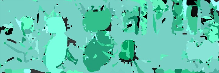 abstract modern art background with medium aqua marine, very dark green and medium sea green colors