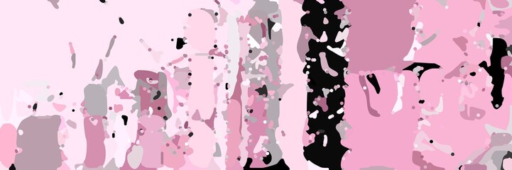 Naklejka na ściany i meble abstract modern art background with shapes and thistle, pastel pink and black colors