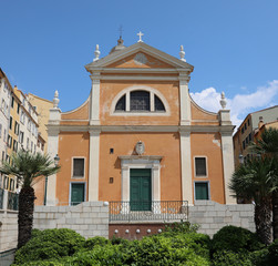 Fototapeta na wymiar Cathedral of Ajaccio Town in Corsica Island