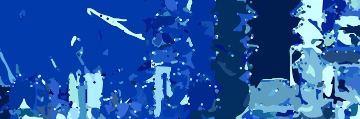 abstract modern art background with shapes and strong blue, pale turquoise and sky blue colors