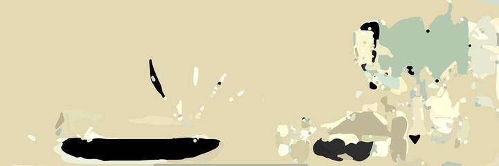 abstract modern art background with shapes and wheat, black and dark sea green colors