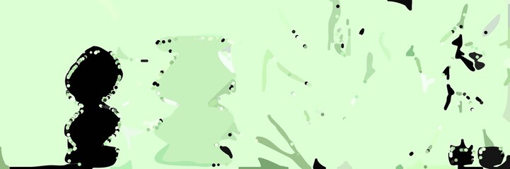 abstract modern art background with tea green, black and dark sea green colors