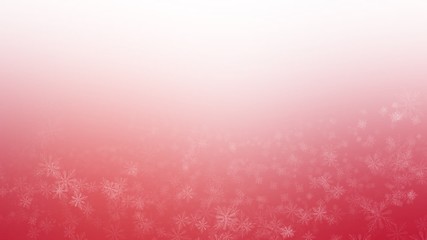 White Snow flake on Red color gradient background in christmas holiday 