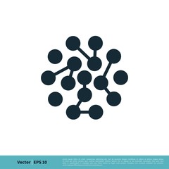 Fototapeta na wymiar Abstract Dot Molecule Icon Vector Logo Template Illustration Design. Vector EPS 10.