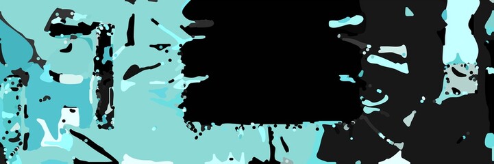 abstract modern art background with sky blue, pale turquoise and black colors