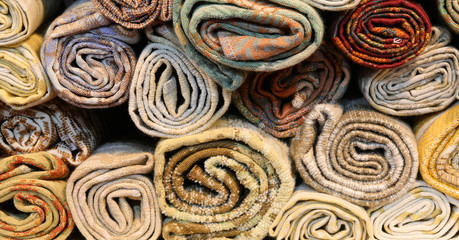 rolls of fabric