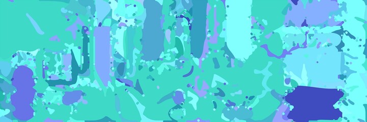 abstract modern art background with shapes and medium turquoise, light sky blue and royal blue colors