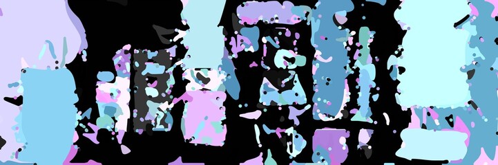 abstract modern art background with shapes and lavender, sky blue and black colors