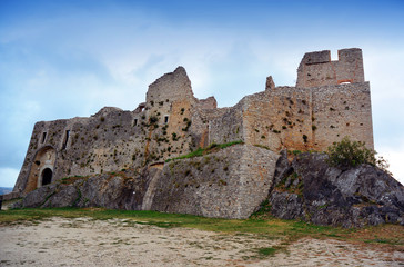 Fototapeta na wymiar Castropignano, Molise/Italy- The stone castle of Evoli.