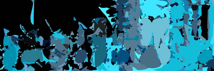 abstract modern art background with shapes and very dark green, black and teal blue colors