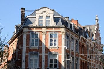 Row of buildings in Leuven, Belgium