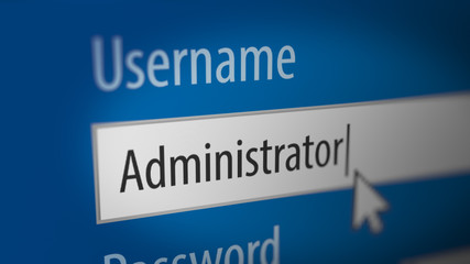 User Entering Computer Username 
