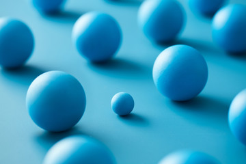 Single small ball among different ones