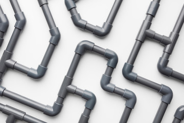 Gray pipes for idea of connection