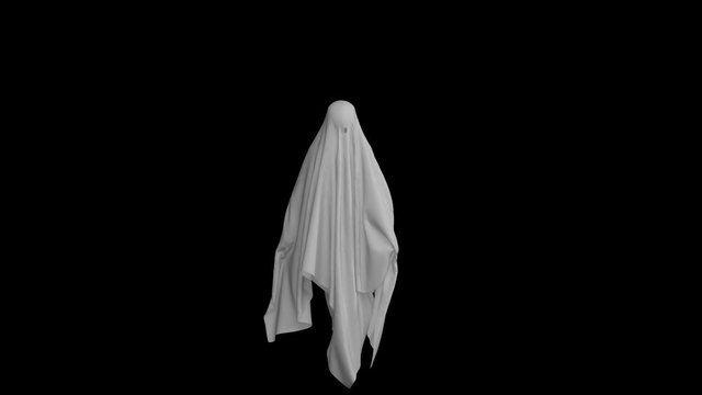 Flying white Ghost with Alpha channel