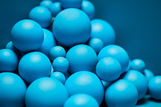 Abstraction of blue spheres in pile