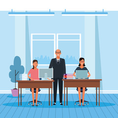 executive man and businesswomen