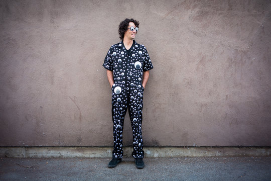Guy Covered in Googly Eyes