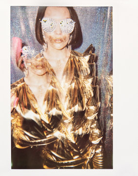 Boujee Woman With Golden Glitter On Face