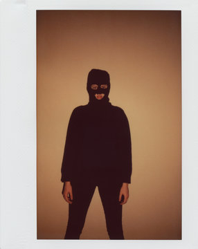 Young woman In Black Balaclava