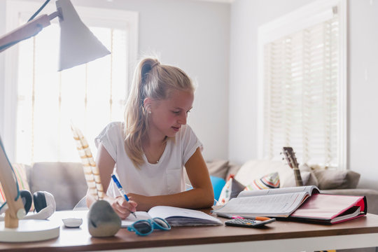 Blond Teen Student