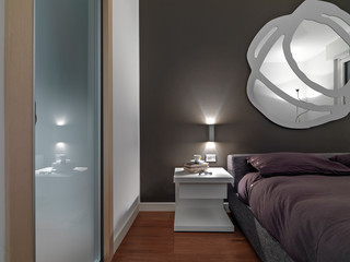 interior shooting of a modern bedroom