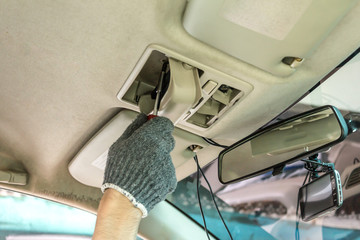 Wiring car camera video recorder at my home.