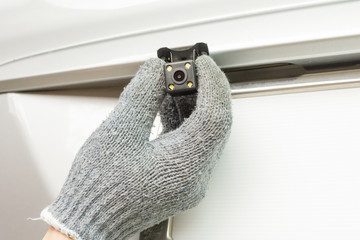 Installing car camera video recorder at my home.
