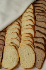 Bread in the buffet, close-up. Bakery. Food