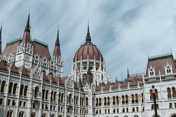 Fototapeta na wymiar close up on Hungarian Parliament