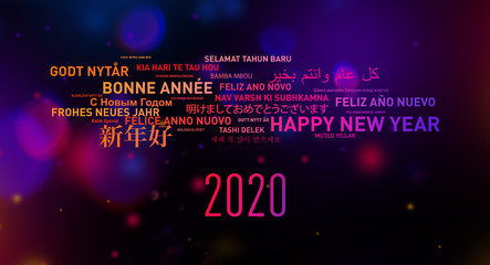 Happy new year card from the world