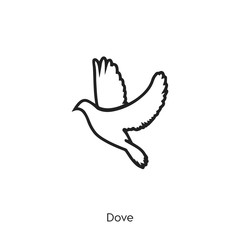 dove icon vector