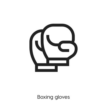 boxing gloves icon. boxing gloves vector symbol. Linear style sign for mobile concept and web design. dolmen symbol illustration. Pixel vector graphics - Vector	