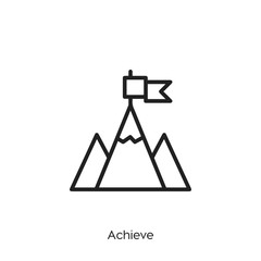 achieve icon vector