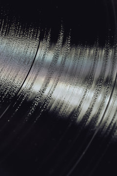 Close up of a vinyl disc